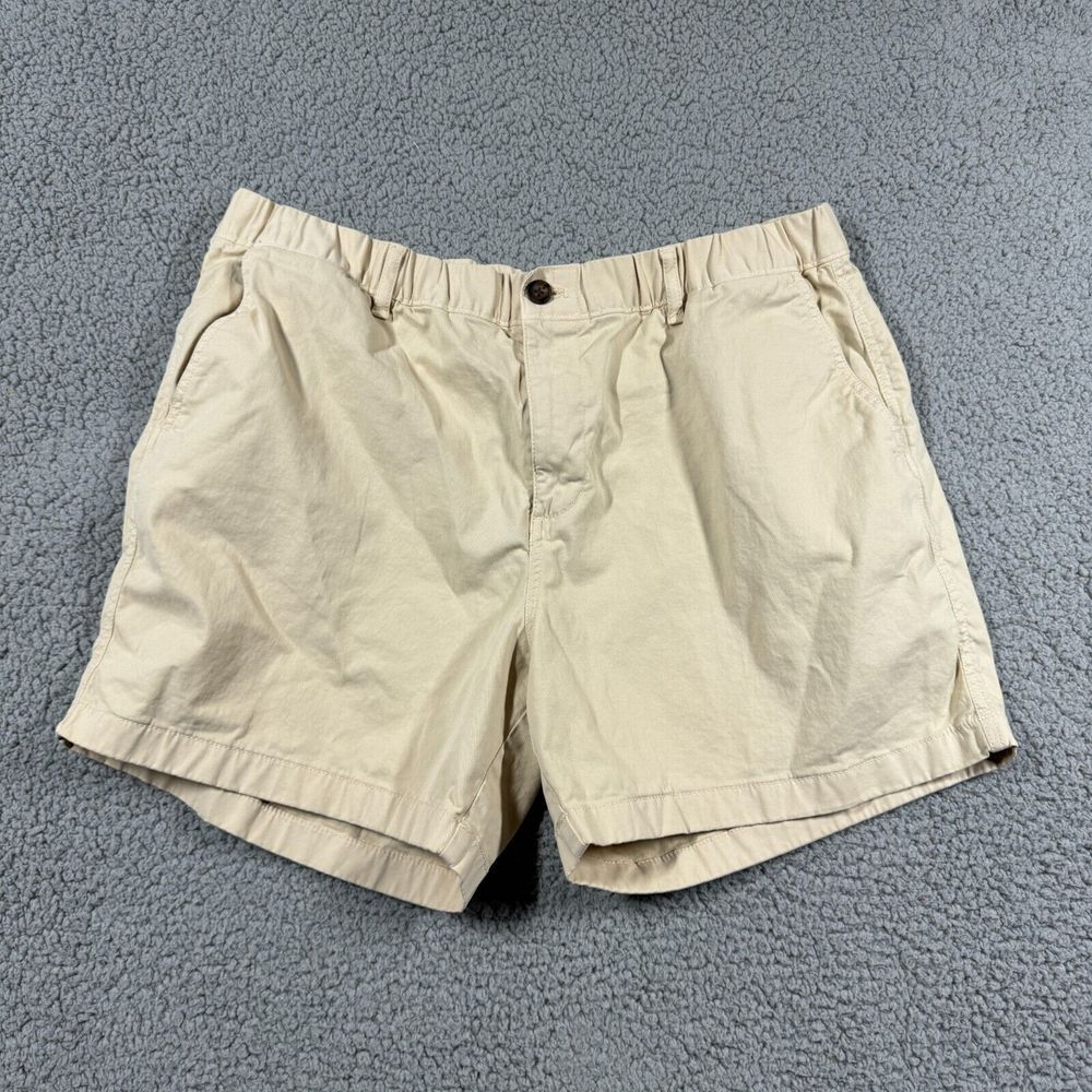BearBottom Chino Shorts Mens 2XL XXL 5.5" Inseam Beige